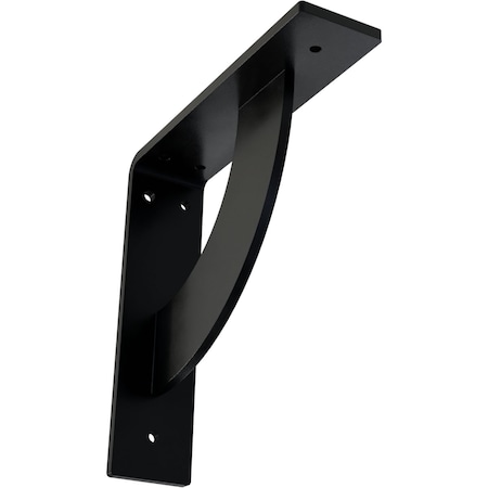 Ekena Millwork Bulwark Steel Bracket, Powder Coated Black 2"W x 8"D x 8"H BKTM02X08X08BUPBL